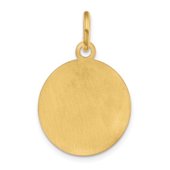 Sterling Silver/Gold-plated Large Round Animal Information Tag