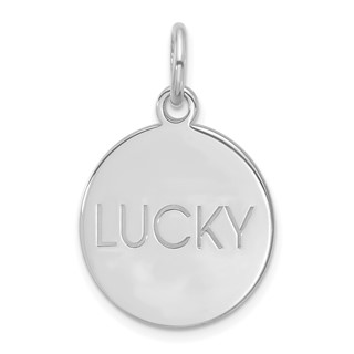 Sterling Silver/Rhodium-plated Large Round Animal Information Tag