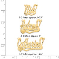 14K Yellow Gold Diamond-cut Heart Name Plate view 3