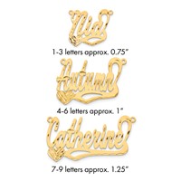 14K Yellow Gold Diamond-cut Heart Name Plate view 1