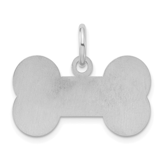 Sterling Silver /Rhodium-plated Small Bone Animal Information Tag