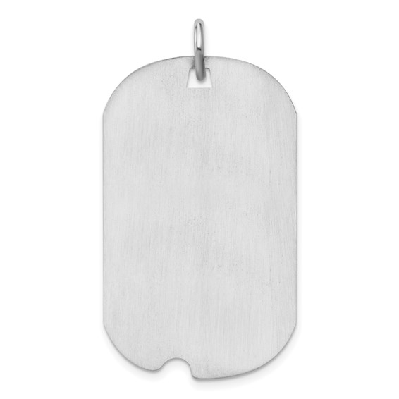 Sterling Silver/Rhod-plated Satin and Epoxy Monogram Dog Tag