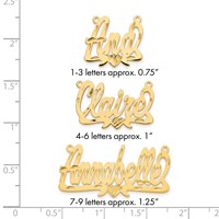 14K Yellow Gold Diamond-cut Heart Name Plate view 5