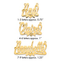 14K Yellow Gold Diamond-cut Heart Name Plate view 1