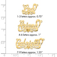 14K Yellow Gold Diamond-cut Heart Name Plate view 5