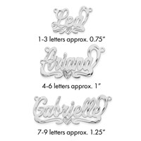 10K White Gold Diamond-cut Heart Name Plate view 1