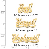 14K Yellow Gold Diamond-cut Name Plate view 5