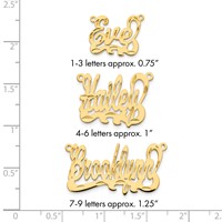 14K Yellow Gold Diamond-cut Name Plate view 3