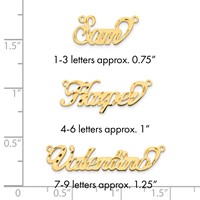14K Yellow Gold Diamond-cut Name Plate view 5