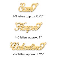14K Yellow Gold Diamond-cut Name Plate view 1
