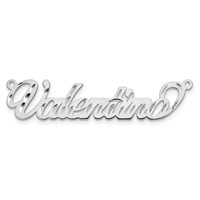Sterling Silver Rhodium-plated Diamond-cut Name Plate view 5