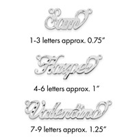Sterling Silver Rhodium-plated Diamond-cut Name Plate view 1