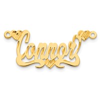 14K Diamond-cut Hearts Name Plate view 3