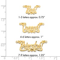 14K Diamond-cut Hearts Name Plate view 5
