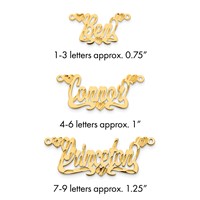 14K Diamond-cut Hearts Name Plate view 1