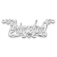 10K White Gold Diamond-cut Hearts Name Plate view 5