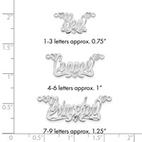 10K White Gold Diamond-cut Hearts Name Plate view 3