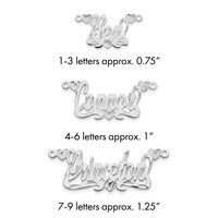 10K White Gold Diamond-cut Hearts Name Plate view 1
