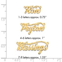 14K Yellow Gold Diamond-cut Name Plate view 3