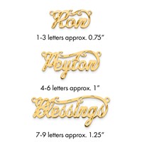 14K Yellow Gold Diamond-cut Name Plate view 1
