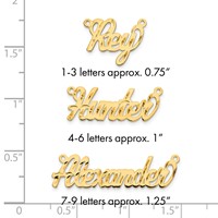 14K Yellow Gold Diamond-cut Name Plate view 5