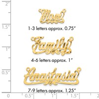 14K Yellow Gold Diamond-cut Heart Name Plate view 5