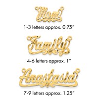 14K Yellow Gold Diamond-cut Heart Name Plate view 1