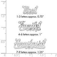 10K White Gold Diamond-cut Heart Name Plate view 3