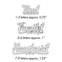 10K White Gold Diamond-cut Heart Name Plate view 1