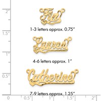 14K Yellow Gold Diamond-cut Heart Name Plate view 3