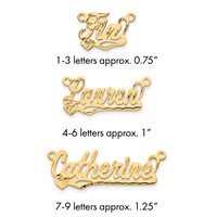 14K Yellow Gold Diamond-cut Heart Name Plate view 1