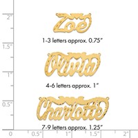 14K Yellow Gold Satin Diamond-cut Heart Name Plate view 3