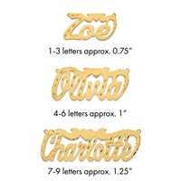 14K Yellow Gold Satin Diamond-cut Heart Name Plate view 1