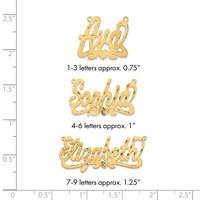 14K Yellow Gold Satin Diamond-cut Heart Name Plate view 3