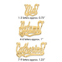 14K Yellow Gold Satin Diamond-cut Heart Name Plate view 1