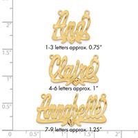 14K Yellow Gold Satin Diamond-cut Heart Name Plate view 5
