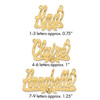 14K Yellow Gold Satin Diamond-cut Heart Name Plate view 1