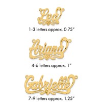 14K Yellow Gold Satin Diamond-cut Heart Name Plate view 1