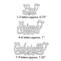 Sterling Silver Rhodium-plated Satin Diamond-cut Heart Name Plate view 1