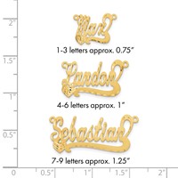 14K Yellow Gold Satin Diamond-cut Heart Name Plate view 3