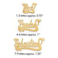14K Yellow Gold Satin Diamond-cut Heart Name Plate view 1