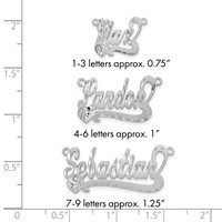 14K White Gold Satin Diamond-cut Heart Name Plate view 3