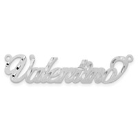10K White Gold Satin Diamond-cut Name Plate view 5