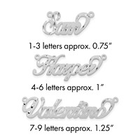 10K White Gold Satin Diamond-cut Name Plate view 1