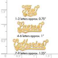 14K Yellow Gold Satin Diamond-cut Heart Name Plate view 3
