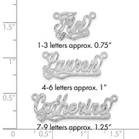 14K White Gold Satin Diamond-cut Heart Name Plate view 3