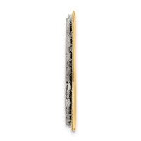 14K 3D Two-tone Polished Name Plate view 2