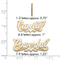 14K 3D Two-tone Polished Name Plate view 3
