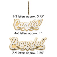 14K 3D Two-tone Polished Name Plate view 1