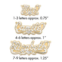 14K 3D Two-tone Diamond-cut Name Plate view 1